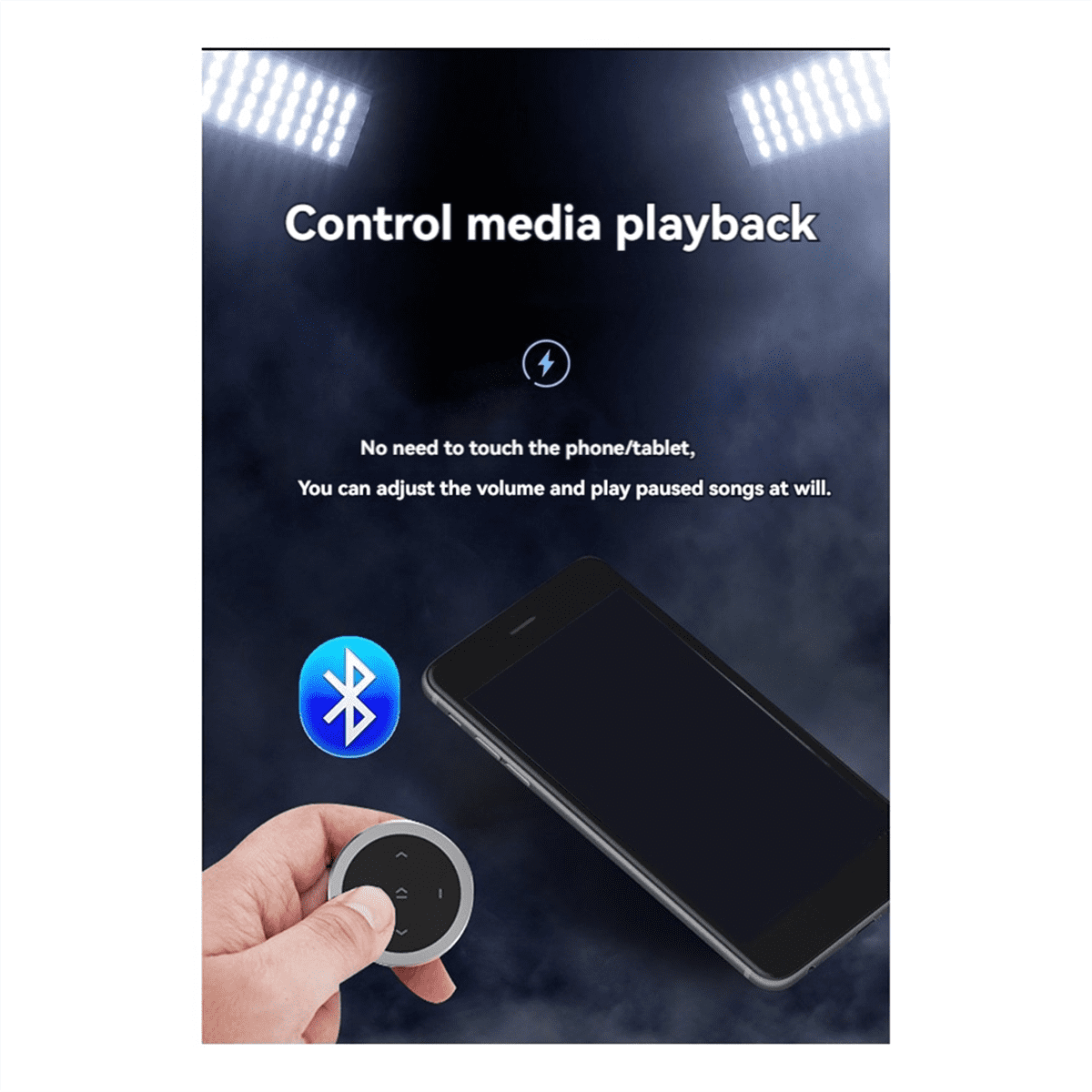 Steering Wheel Music Player Wireless Bluetooth Remote Control Button