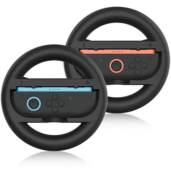 Steering Wheel for Nintendo Switch 2 JoyCon 2025 – Driving Controller Accessory Grip Handle Kit Attachment for Nintendo Switch 2 Joy-Con, (Set of 2, Black)