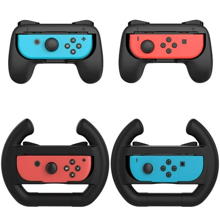 Steering Wheel for Nintendo Switch, Accessories-Gifts for Men, Gadgets Accessories for Switch Mario Kart Racing Game, 4 Packs, Lightweight Gadgets With Comfort Handle for Family Party