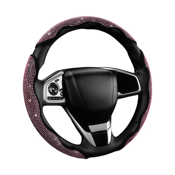 Steering Wheel Protector Clips 3 Piece Set Rhinestones Butterfly Fiber Grip Trim for Cars and Daily Truck Interiors Use