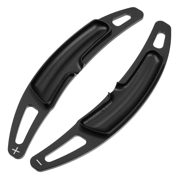 Unique Bargains Steering Wheel Shift Paddle Cover Shifter Extension for Porsche Cayenne 2010-2021 Aluminum Alloy (Set of 2) Black