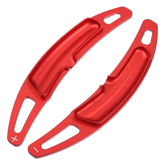 Unique Bargains Steering Wheel Shift Paddle Cover Shifter Extension for Porsche Cayenne 2010-2021 Aluminum Alloy (Set of 2) Red