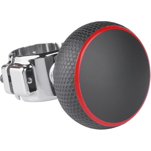 Steering Wheel Spinner Knob - Compatible with Standard Steering Wheels - Smooth Knob for , Tractor, Mower, Boat and Maneuver (Red)