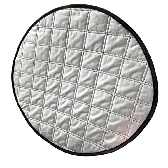 Steering Wheel Sunshade Cover 43 cm Foldable Heat Blocker for Parked Cars, Quilted Multi-Layer Interior Care Accessory