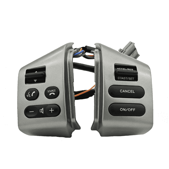 Steering Wheel Switch Replacement For Nissan Versa 2005-2008 For Nissan Sentra 2005-2019 Cruise Control Switch Steering Wheel Control Switch Button-silver-one piece