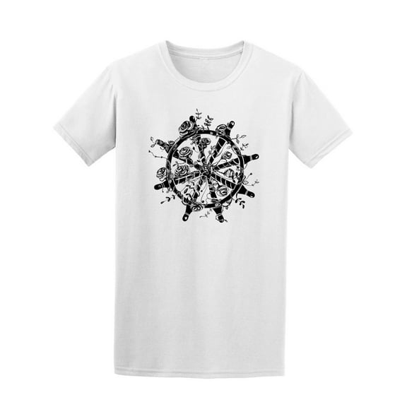 Steering Wheel With Roses Tee Men's -Image by Shutterstock