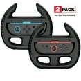 thumbnail image 1 of Steering Wheels for Nintendo Switch & OLED Console Joy Cons, Racing Wheels for Mario Kart 8 Deluxe [Mariokart Switch Steering Wheel Joycon Controller Attachment Accessories]-Twin Pack [2X Black], 1 of 6