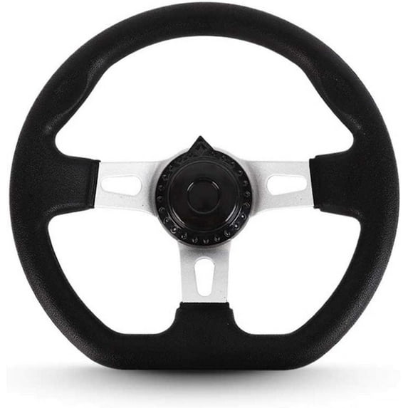 Steering wheel and steering wheel bolt cover for 150cc go kart
