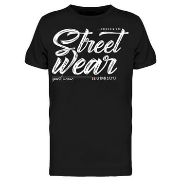 Steet Wear Lettering Design  T-Shirt Men -Image by Shutterstock, Male Small