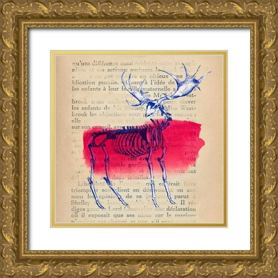 Stef, Lamanche 15x15 Gold Ornate Wood Framed with Double Matting Museum Art Print Titled - Memories of the Wild III