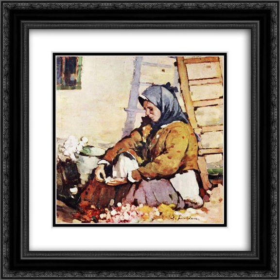 Stefan Luchian 2x Matted 20x22 Black Ornate Framed Art Print 'delete'