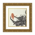 thumbnail image 1 of Stefan Martin 15x15 Gold Ornate Wood Frame and Double Matted Museum Art Print Titled - Ronnie and the Chief's Son Pl2 (1962), 1 of 4