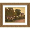thumbnail image 1 of Stefan Popescu 2x Matted 24x20 Gold Ornate Framed Art Print 'Houses on the Hill', 1 of 2