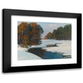thumbnail image 1 of Stefan Popowski 18x14 Black Modern Framed Museum Art Print Titled - Winter Landscape in the Evening Light (1935), 1 of 5