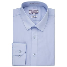 Steven Land Men s Basic 100 Cotton Dress Shirt Light Blue 17 1 2 x 34 35 Walmart
