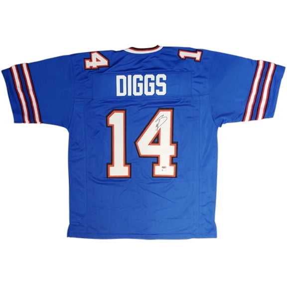 Stefon Diggs Autographed Buffalo (Blue #14) Custom Jersey - JSA