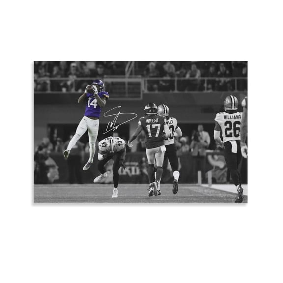 Stefon Diggs Canvas Poster Canvas Poster Wall Art Picture Prints Hanging Photo Gift Decor Home Posters Artworks 16x24inch(40x60cm)