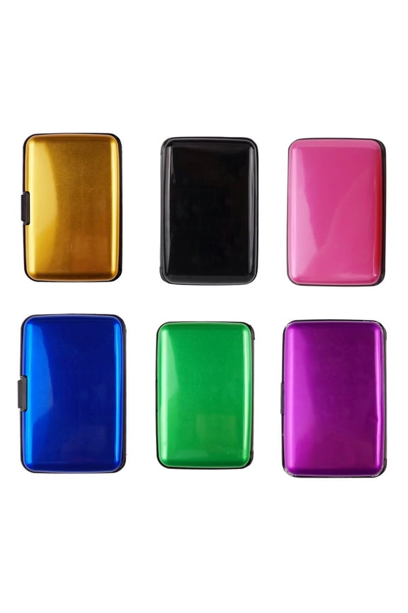 Mini Aluminum Credit Card Wallet Holder RFID Blocking Credit Card Protector Moneybag Storage Travel Wallet for Identity Theft Security Men Women