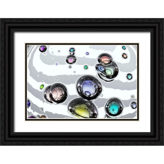 Steger, Uwe 14x11 Black Ornate Wood Framed with Double Matting Museum Art Print Titled - Bubble Color