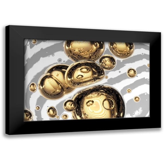 Steger, Uwe 24x17 Black Modern Framed Museum Art Print Titled - Golden Bubble