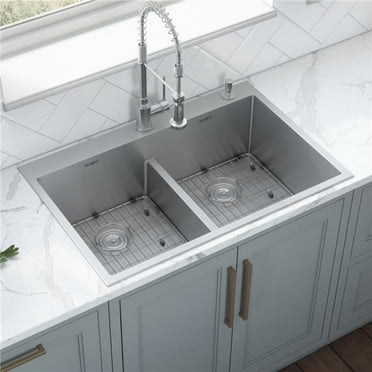 Stegmeier RVH8051 Multicolor Stainless Steel 33 x 22 Inch Square Drop-in Sink