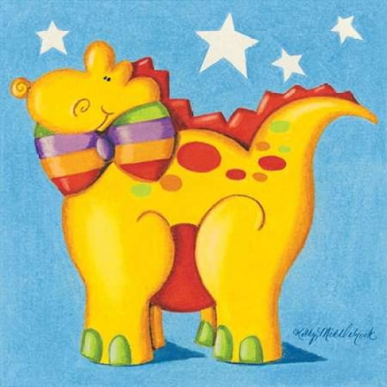 Stegosaurus Canvas Art - Kathy Middlebrook (24 x 24)