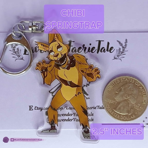 FNAF Five Nights at Freddy's Springtrap|| 2.5 Acrylic Keychain ||Halloween (1 keychain)