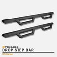 thumbnail image 1 of Stehlen 642167819035 Hoop Drop Step Side Nerf Bars Rail Running Boards v2 - Matte Black For 1999-2016 Ford F250 / F350 / F450 / F550 Superduty Super ( Extended ) Cab, 1 of 8
