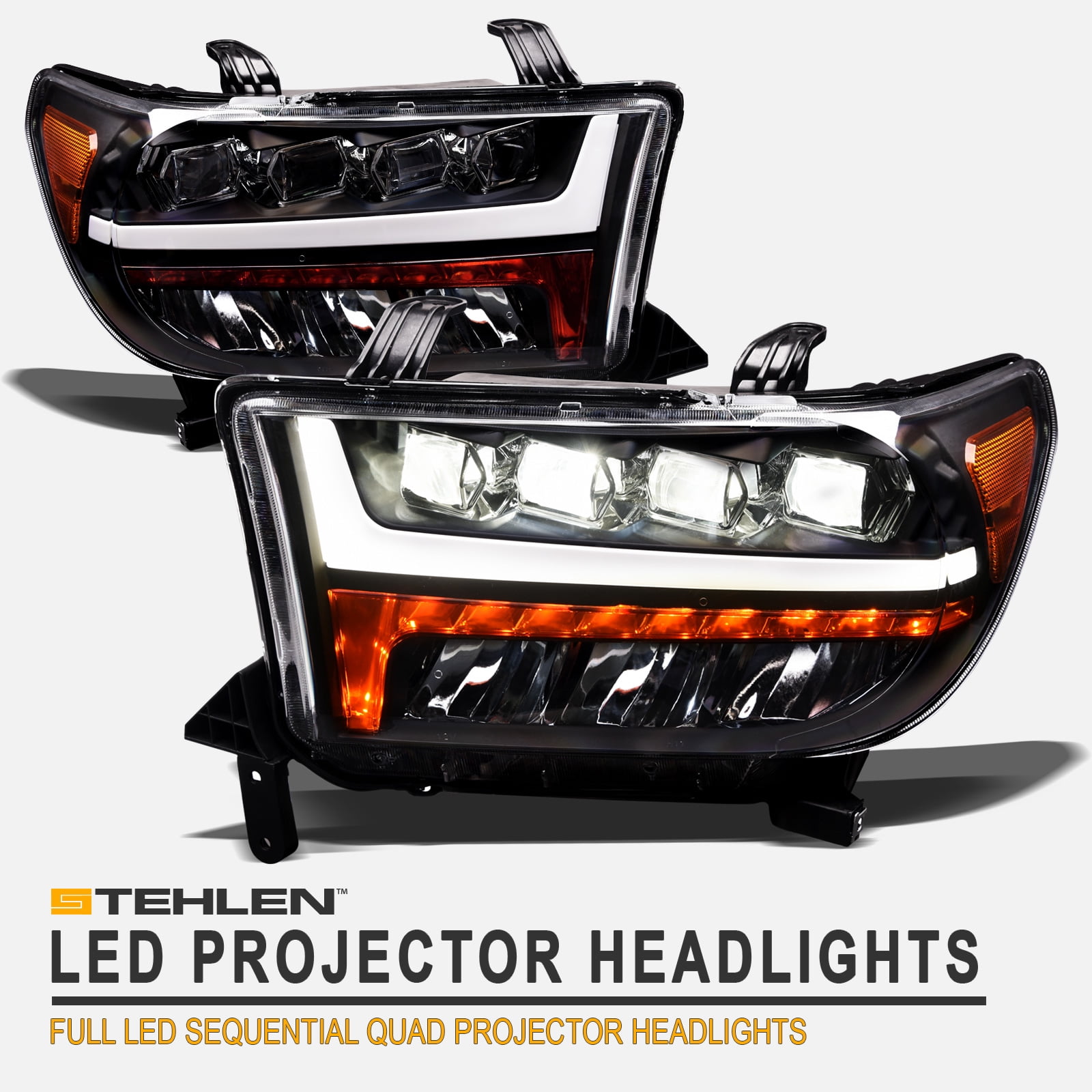 Stehlen LED Quad Projector Headlights for 2007-13 Toyota Tundra