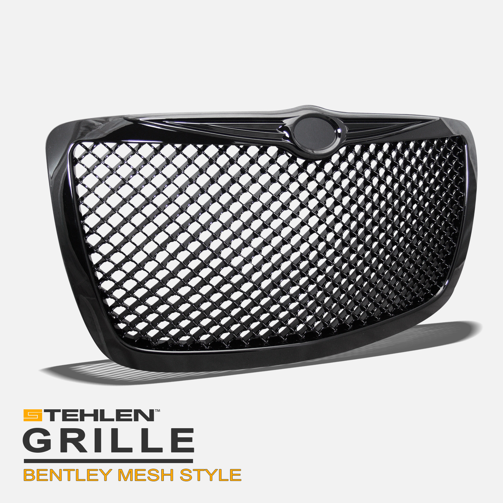 Glossy Black Vertical Grille For 2004-2010 Chrysler 300/300C – Front Bumper Hood Grille