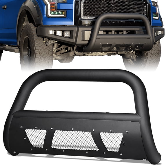 Stehlen 714937182967 3" Studded Mesh Series Bull Bar - Matte Black For Ram 1500 2009-2018 / Classic 2019-2022