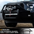 thumbnail image 1 of Stehlen 733469489320 Compatible With 2009-2018 Dodge Ram 1500 / 2019-2022 Classic Steel Pre-Runner Bumper Grille Guard with 32" 60x CREE LED Fog Light Bar - Matte Black, 1 of 8