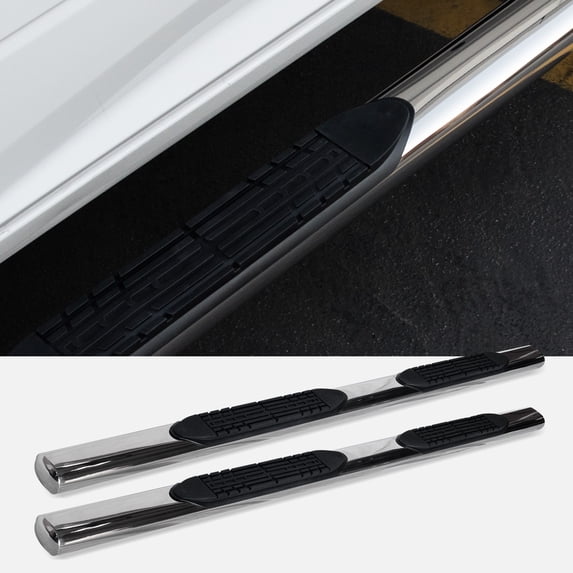 Stehlen 733469495727 4" Oval Side Step Nerf Bars - Stainless Steel For 2001-2003 Ford F150 Supercrew ( Crew ) Cab