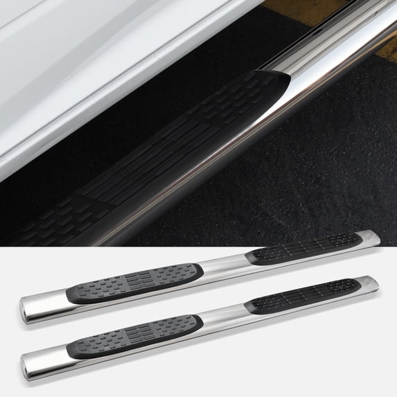 Stehlen 733469496984 5" Oval Side Step Nerf Bars - Stainless Steel For 2009-2014 Ford F150 Super ( Extended ) Cab