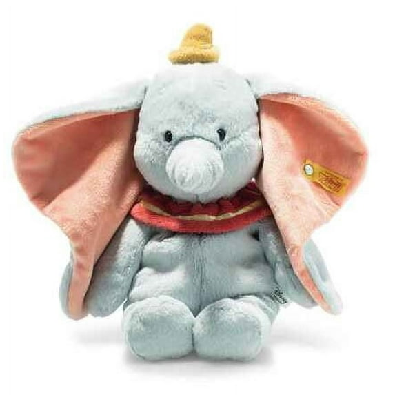 Steiff Disney Soft Cuddly Friends Dumbo 12", Premium Stuffed Animal, Light Blue Lightblue
