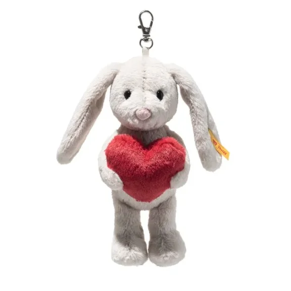 Steiff Hoppie Rabbit Keyring with Love