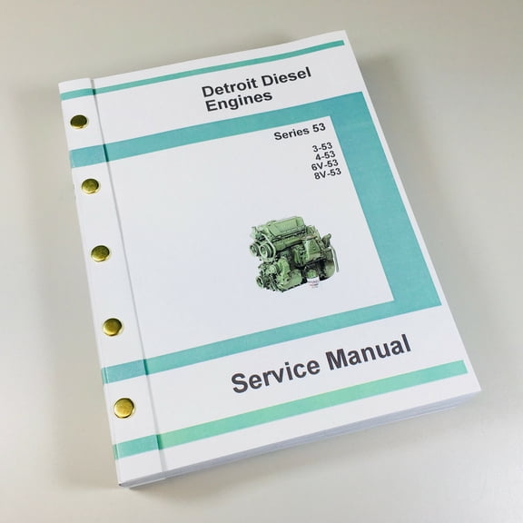 Steiger 1250 Tractor Detroit Diesel 4-53 Engine Service Manual Shop Book Ovhl