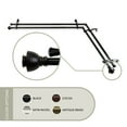 thumbnail image 1 of Stein 13/16 inch Corner Window Double Curtain Rod 120-170" - Black, 1 of 2