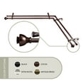 thumbnail image 1 of Stein 13/16 inch Corner Window Double Curtain Rod 66-120" - Cocoa, 1 of 2