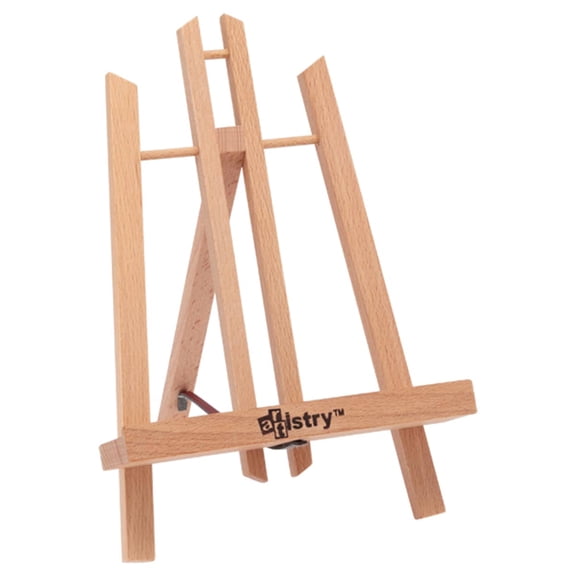 Stein Design Artistry Display Easels - Foldable A-Frame Easels for Presentation, Paintings, Signs, Markets, & More! - [Elm Finish - SmAll]