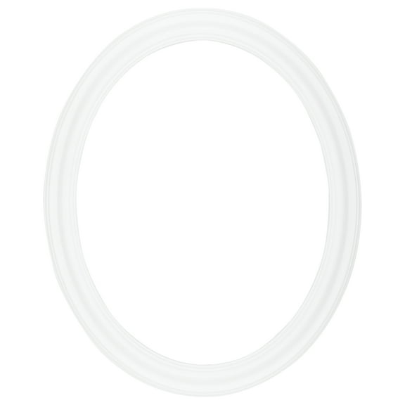 Stein Design Oval Frames - Hand-Finished Open-Back Oval Frames for Canvas, does not include glass or backing - [White - 5"x7"]