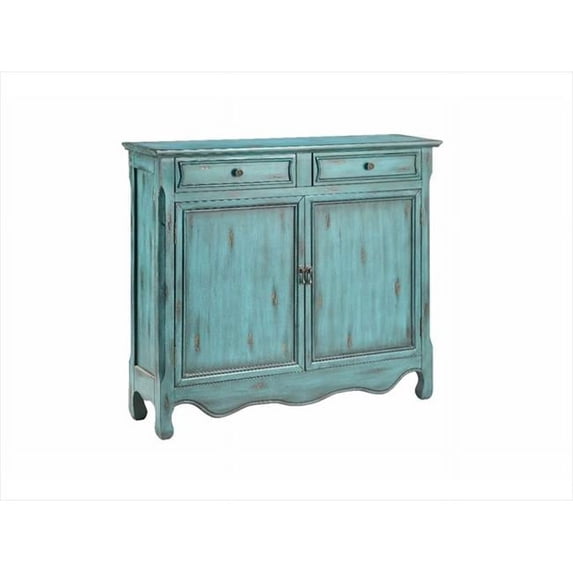Claridon 2-Door 2-Drawer Cabinet in Dark Blue