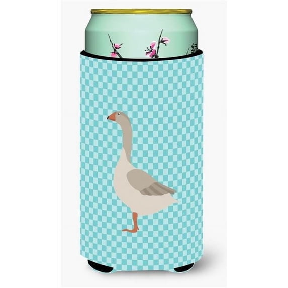 Steinbacher Goose Blue Check Tall Boy Beverage Insulator Hugger