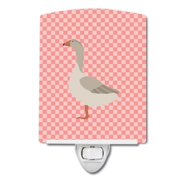 Steinbacher Goose Pink Check Ceramic Night Light
