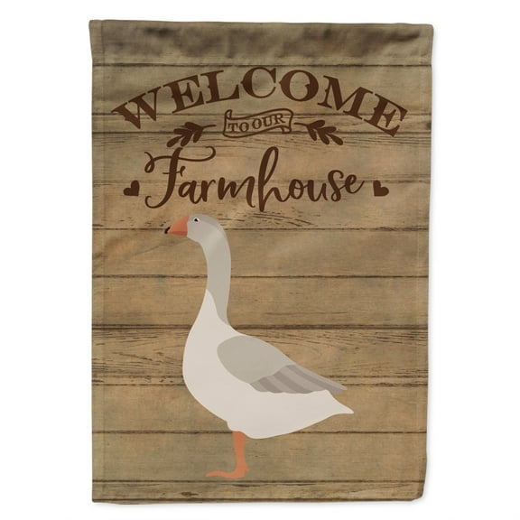 Carolines Treasures CK6838CHF Steinbacher Goose Welcome Canvas House Size Outdoor-Flags, Multicolor