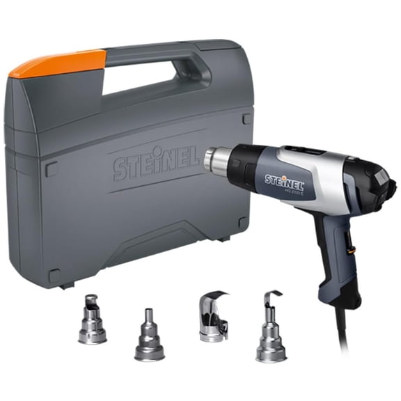 Steinel 110051533 Model HG 2320 E  Professional Heat Gun Kit, LCD-Display, 1600 W Brushless Motor, Hot Air Gun, Incl. 4X Nozzles