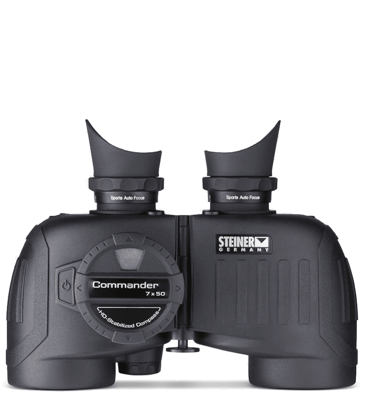 Steiner Commander Series 7x50 Marine Binoculars, Performance Marine Optics to Navigate Low Light or Fog, With Compass , Black