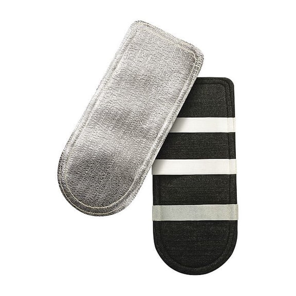 Steiner 15A82-13 Aluminized Fiberglass With Carbonized Fiber Glove Back-Hand Pad, Double Layer, Heavy Duty, 13"