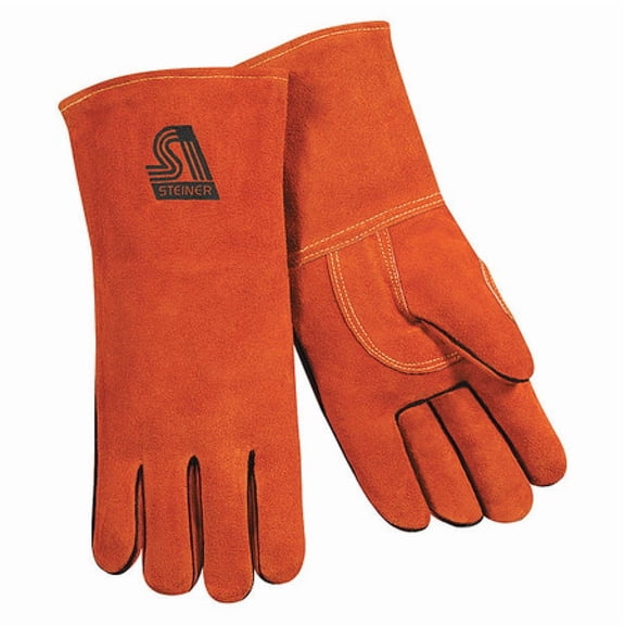 STEINER INDUSTRIES 02719-L Welding Gloves,Stick Application,Red,PR