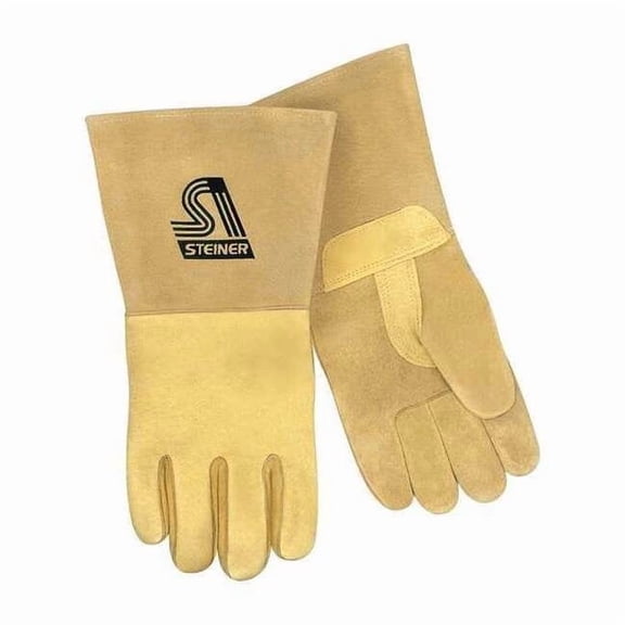 Steiner P750 Pigskin MIG Stick Welding Gloves, Unlined Palm, Thermocore Foam Back, Long Cuff, X-Large